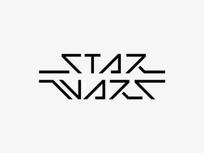 Star Wars in Aurebesh style abstract calligraphy cinema disney future galactic geek geometry hieroglyphics jedi letter logo lettering letters line design lines logotype skywalker star wars starwars stopwar