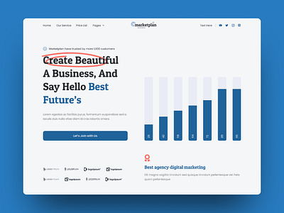 Marketplan - Digital Marketing Template Kit agency branding business company consultant corporate design digital digital agency digital marketing elementor landingpage marketing startup template ui ui design uiux website wordpress