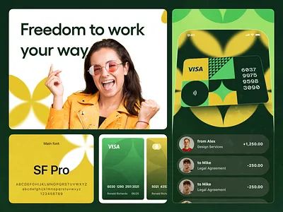 Fintech App for Freelancers & Small Businesses design finance fintech mobile mobile app ui user friendly ux vibrant