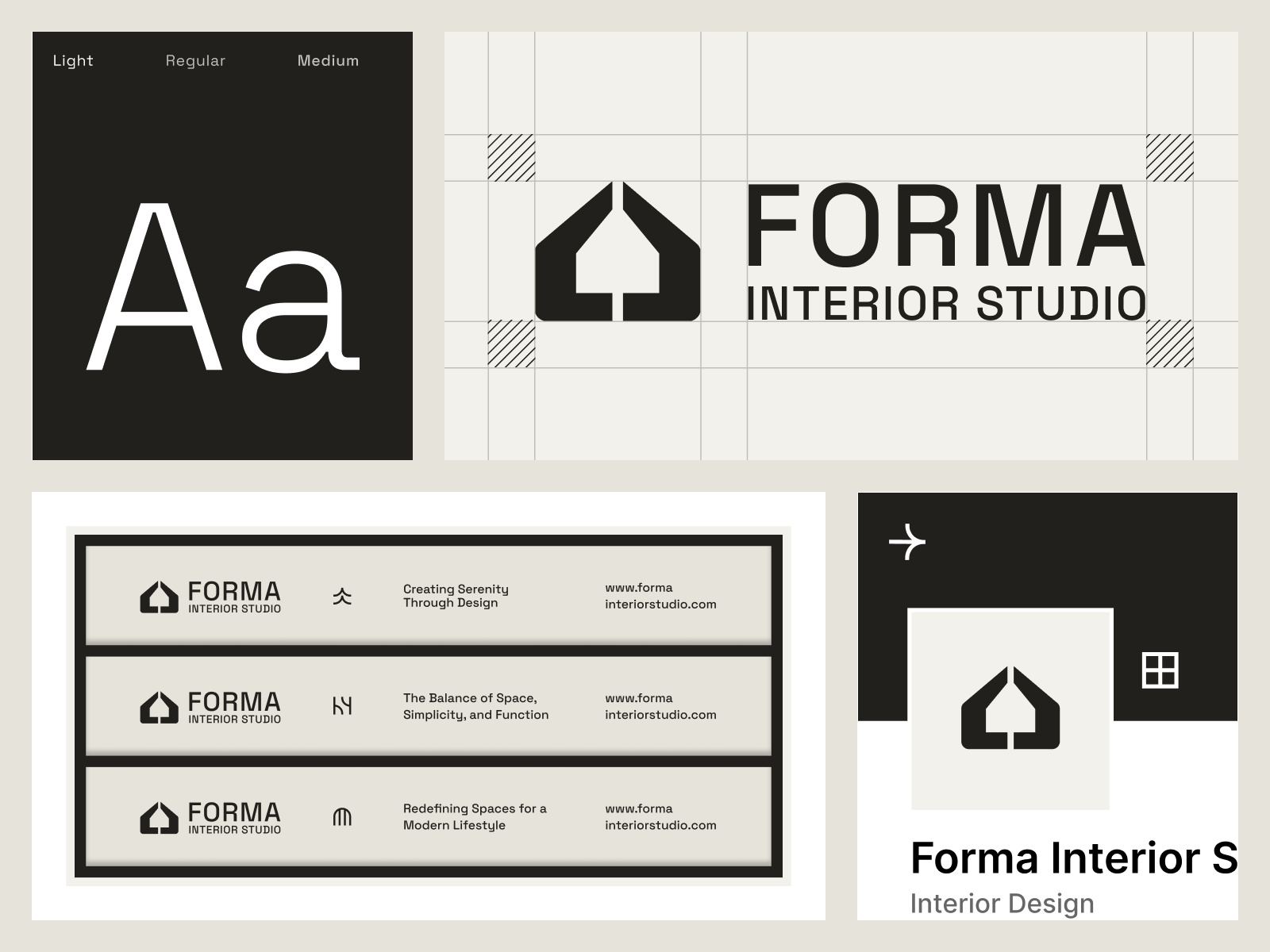 Forma Interior Studio Brand Identity architecture branding clean graphic design interior logo minimalist modern