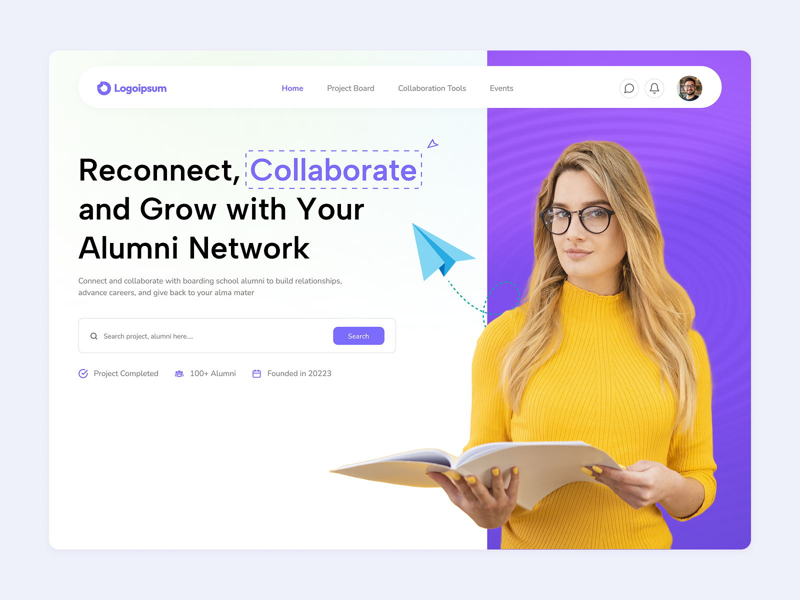 AlumniAI - Hero Section Design hero section hero section design hiring landing page hiring website homepage design job portal website design landing page landing page design ui design ui ux web design website design