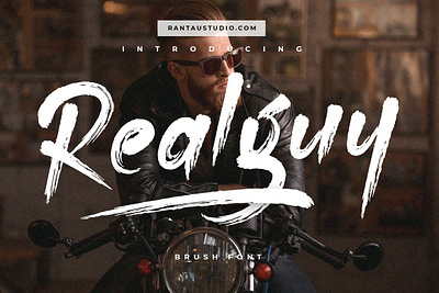 Realguy - Brush Font authentic bold brand branding cover font hoodie logo luxury magazine realguy realguy brush font strong stylis stylis texture