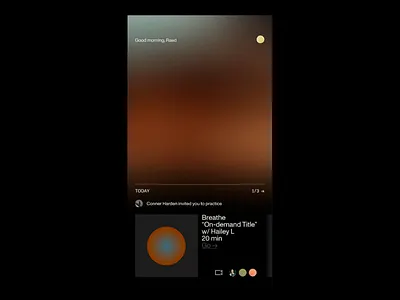 Aether - Meditation App UI app design application design design inspiration inspiration inspire meditating app meditation minimalist minimalistic design mobile appication peace product design ui ui design uxui
