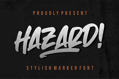 Hazard! STYLISH MARKER FONT brush font clothing cool font graffiti fonts handlettering handwritten hazard! stylish marker font marker font poster signature stylish font swash font unique font