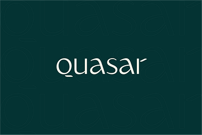 QUASAR Logotype Wordmark / Branding / Identity Design architecture branding design developer homes identity logo logodesign logotype luxury natural organic quasar residential typography vila wordmark