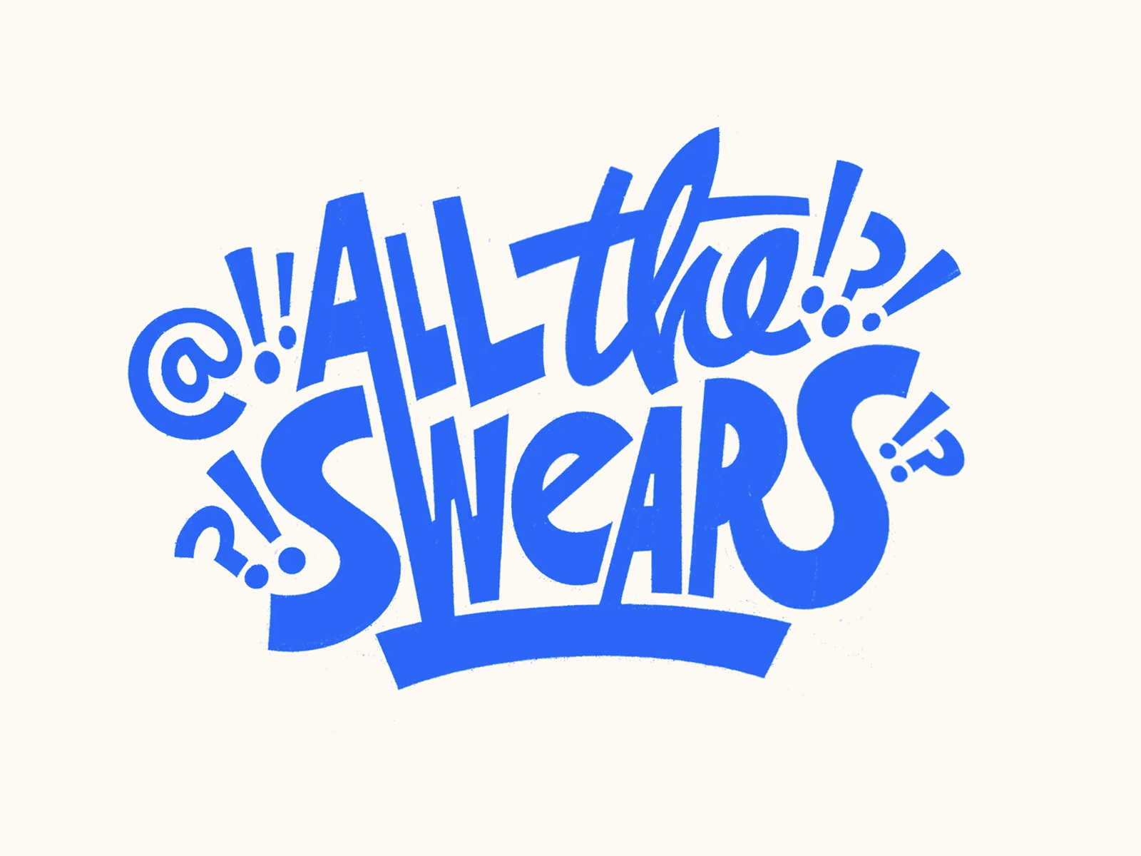 All The Swears – ball marker design (lettering) animation ball marker golf lettering merch print sketch typography