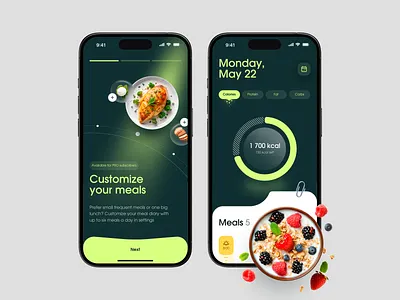 Health Tracker NutriMate — iOS Mobile App Design activity design fitness tracker food health interface ios mobile app ui ux