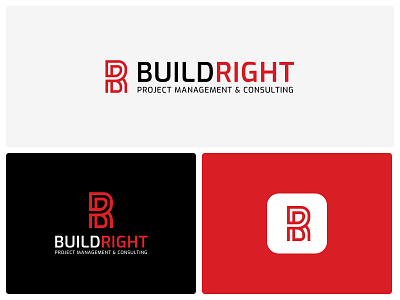 Buildright CoLogo Design branding consulting logo logodesign management minimalist modern monogram project
