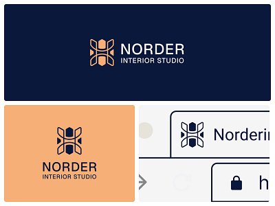 Norder Interior Studio Logo Design branding interior interiorstudio logo logodesign minimalist modern vector