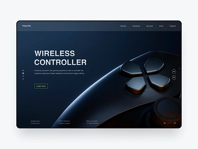 PS5 Wireless controller design ui ux web