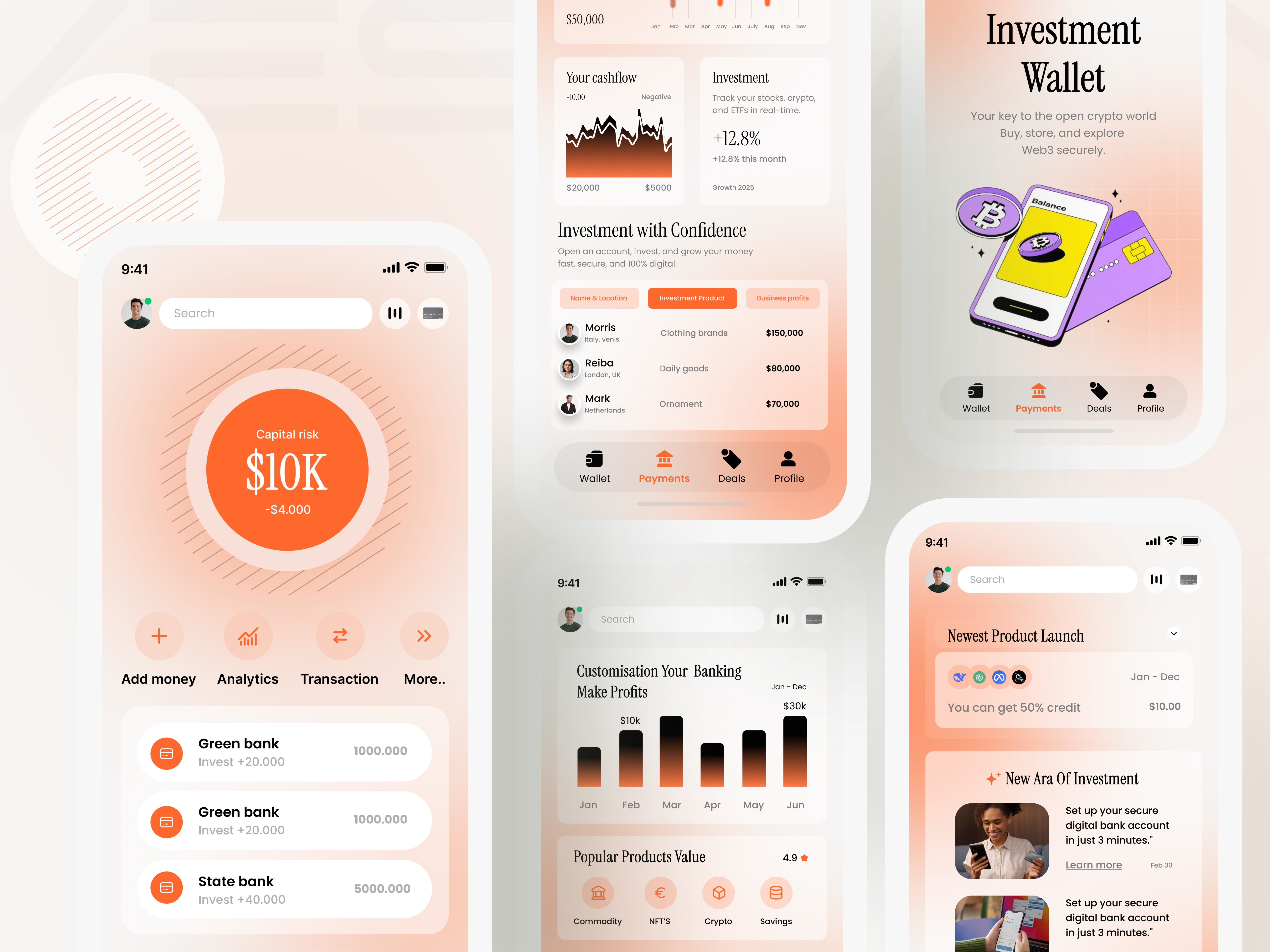Finance Investment App UI/UX banking app clean design finacnce app finacnce landing page finance financial fintech fintech app homepage investment app landingpage mobile mobile banking money transfer savings trading ui uiux website