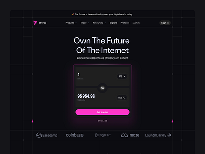 Web3 Landing Page blockchain crypto crypto landingpage cryptocurrency darkmode decentralized finance fintech investment landingpage market modern uidesign uxdesign wallet web3 web3 website website