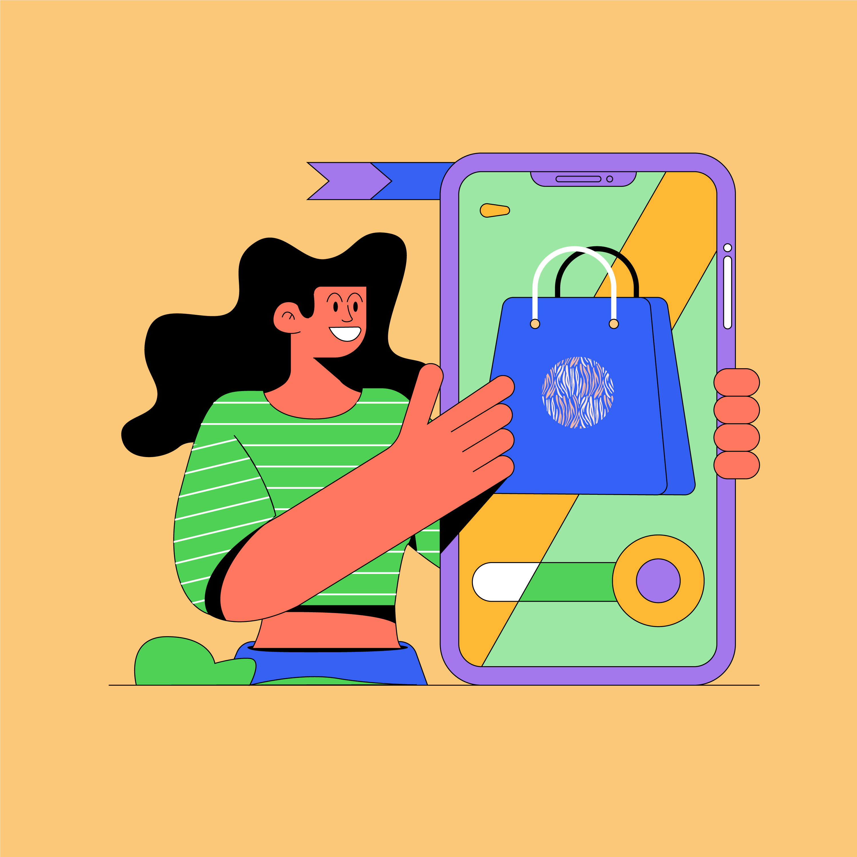 Example of Tech & Saa S Character Illustration