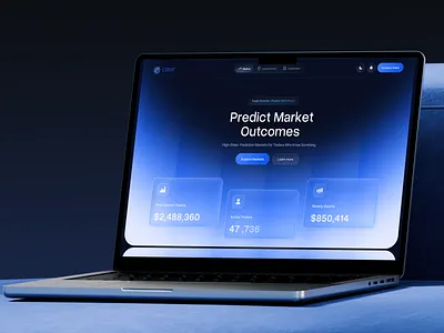 Market Prediction App Concept blockchain blockchain design clean crypto crypto landing page cryptocurrency cryptoexchange dark crypto design designinspiration landing page market prediction app concept predictionmarket trading uidesign web design web3 webflow website