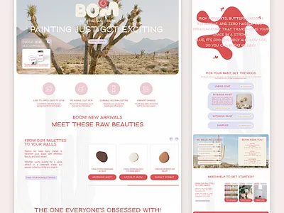 Boom — Organic Paint colorful design graphic design minimal organic paint painting pop ui uidesign webdesign website