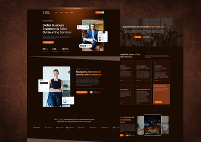 Landing Page UI business landing page fiogma job website landing page recruitment ui ui design web ui website design