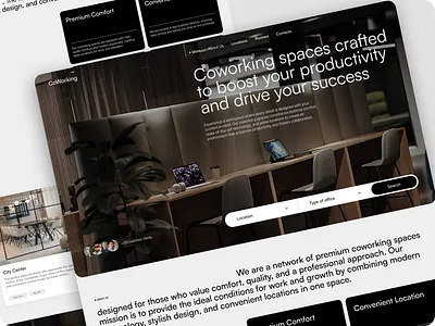 COWORKING | Landing page branding corporate website coworking coworking website landing page design logo ui uiux ux web web design