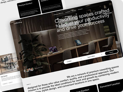COWORKING | Landing page branding corporate website coworking coworking website landing page design logo ui uiux ux web web design