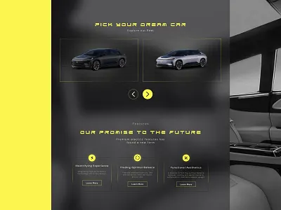 LUMINAIRE | Website for electric cars adaptive website advertisement app branding car interior design car repair cars design graphic design illustration innovation luxury cars modern technologies ui ux web design website
