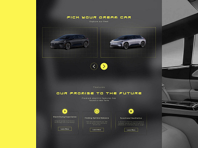 LUMINAIRE | Website for electric cars adaptive website advertisement app branding car interior design car repair cars design graphic design illustration innovation luxury cars modern technologies ui ux web design website