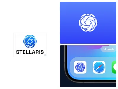 Stllaris Logo Design appicon artificialintelligence booking branding clean logo modern star
