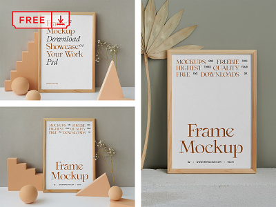 B2 Frame Mockups branding canvas design download frame free freebie identity illustration logo mockup poster psd template typography