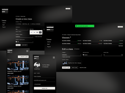 Management Platform Design for Dance Studio FWD_Space on demand lessons streaming platform sudolabs
