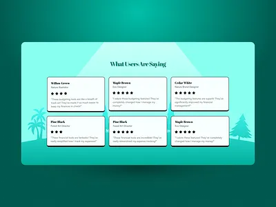 Modern Minimalist Feedback Section Landing Page feedback figma landing page minimalist modern saas ui