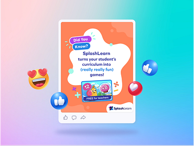 Social ads design for SplashLearn 🌈 campaign graphic design social ads visual design