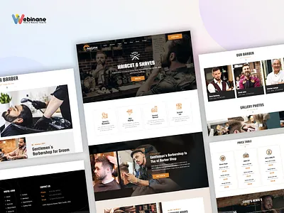 Modern Salon & Barber Website Design barberbusiness barbershopwebsite beauty and spa website beauty salon beauty salon landing page beauty salon website beauty services app growyourbusiness moderndesign onlinebooking responsivedesign salon development salon website design shineonline user interface web development wptheme