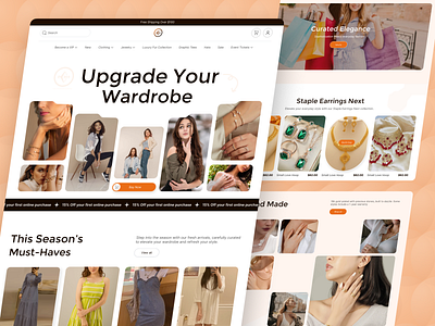 Fashion Ecommerce Website ecommerce website fashion fashion ecommerce jewelry jewelry ecommerce online fashion store online store shopify designer