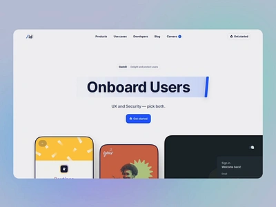 SlashID, a user-friendly identity. branding clean design development dynamic security smooth ui uiux usability ux web design website