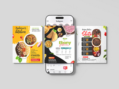 Restaurant Social media post design branding design flyer food graphic design menu minimal restaurant typography