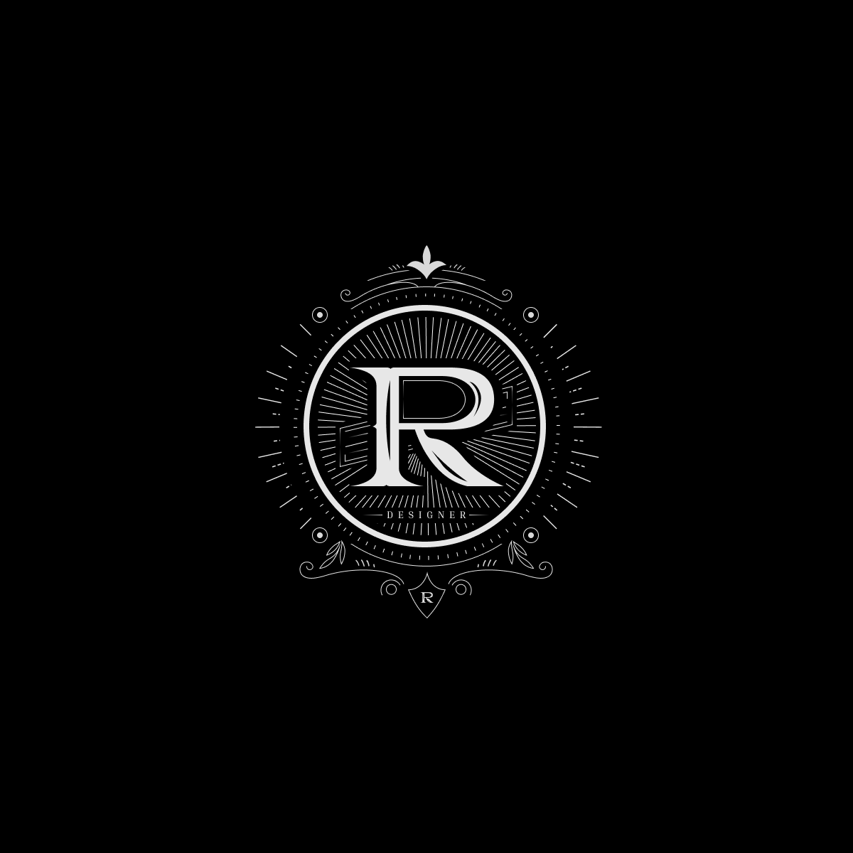 R Test branding logo typography
