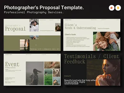 Photographer Proposal Template | Modern Photography Portfolio. template