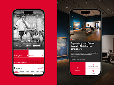 Singapore National Gallery mobile app concept art museum mobile app ui