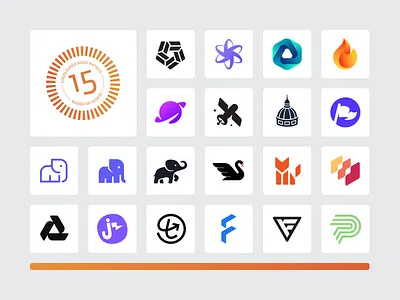 LogoLounge Book 15 Winners animal award awards brand gradient identity logo logolounge mark overview portfolio publish published selected selection symbol win winner winning work