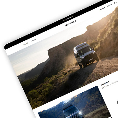 OFFTRACK Camper- Vehicle manufacturer webflow website UIUX branding design landing page ui uiux vehicle man web design webflow
