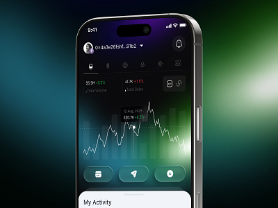 Nexora – NFT & Crypto Mobile App cryptoapp cryptotrading cryptoui darkmodeui defiui fintechapp mobilecrypto neonui nftapp nftcollection nftmobile nftportfolio nftui web3app web3design