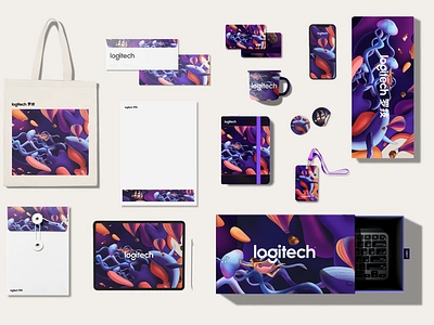 illustration design-Logitech branding design illustration