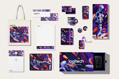illustration design-Logitech branding design illustration