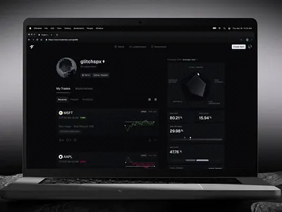 UI/UX Design for TraderTale: Social Platform for Traders animation web design