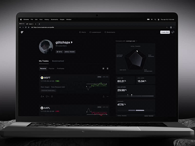 UI/UX Design for TraderTale: Social Platform for Traders animation web design