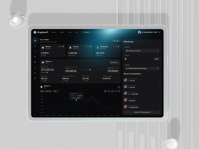 Kryptono – Crypto Web Dashboard bitcoin blockchainui crypto cryptodashboard cryptoexchange cryptoui dark theme darkmode darkui dashboard defi digitalassets ethereum financeui fintechdashboard investmentapp light tradingdashboard web3 webtrading