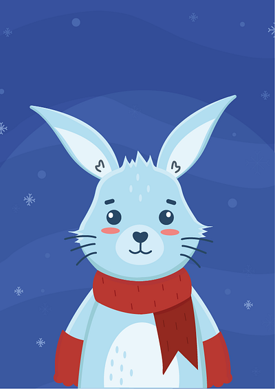The bunny animal bunny graphic design holiday illustration newyear rabbit vector warm winter