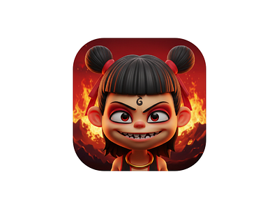 Nezha Game Icon ai comics icon illustration ui