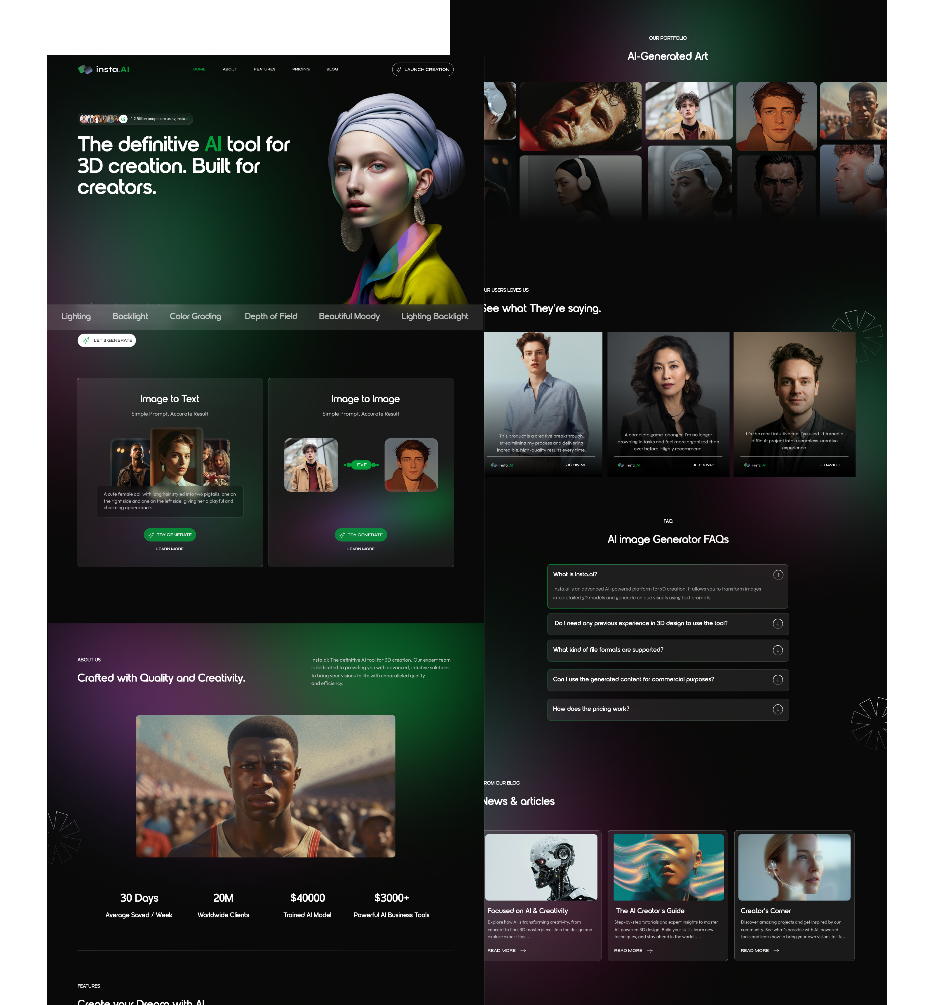 AI 3D Creator | UI/UX Web Design branding design ui user interface ux web website