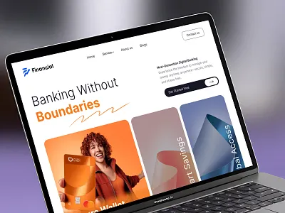 Finance Bank Website Design – Modern UI/UX for Digital Banking 3d animation app design bank branding fintech ui ux design graphic design logo mobile app design mobile banking motion graphics shopify techwitpro ui ux web design webflow bank website website design wordpress