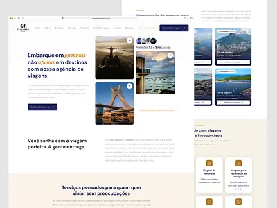 Novo Website Top Glamour Viagens design develop figma trip typography ui viagens web design wordpress