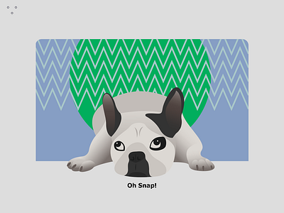 Error popup illustration 2d dog flat geometric gradient illustration pattern popup simple